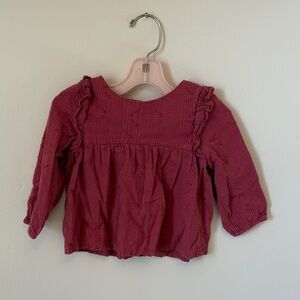 Toddler girl  Ruffled berry  Top